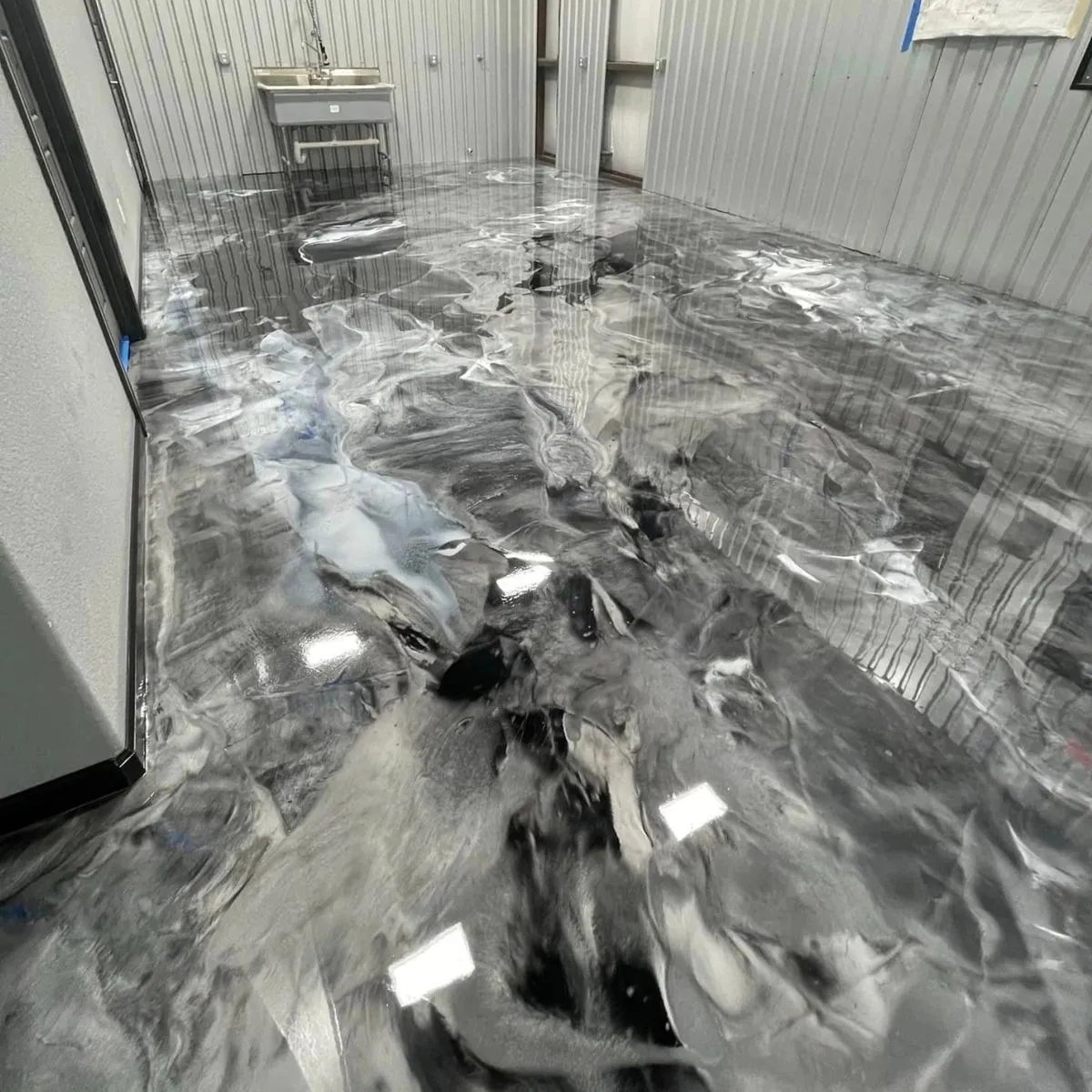 Marble epoxy flooring austin tx